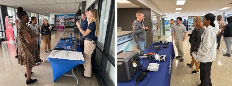 Students engage with exhibitors